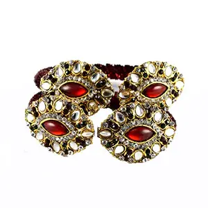 MAYA FASHION Maroon Stone Acrylic-Brass Bangle With Very Extra Large Size Elegant Extra Large Size Bangle | Perfect Fit for Plus Size banglesTrendy and Comfortable Fit for woman and girls | (Sku-ban1311)