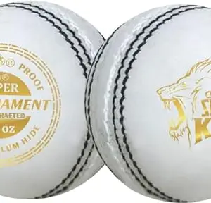 adidas playR Chennai Super Kings - Tournament Leather Ball - White (Pack of 2)