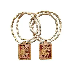 Original Tulsii mala shri bageswar dham Tulsi mala with Hanuman Locket/Tulsi Beads for Neck, Men, Women, Boys and Girls (pack of 2)