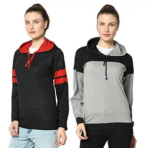 Mack JONNEY Women Regular Fit Tshirts Multicolored XX-Large Pack of 2-T_12_BLK_T_11_MLG_02-XXL