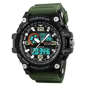 TIMEWEAR Analogue - Digital Men's Watch (Black Dial Black Colored Strap)