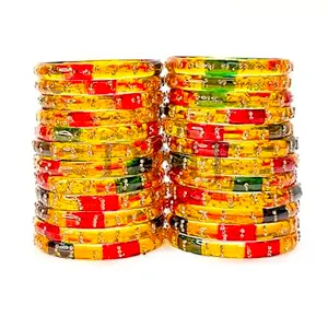 DMJ Premium Glass Bangles Set For Women & Girls | Fancy Women's Bangles | Stylish Bangles Glass | Daily use, Office, Party, Wedding Bangles (12, 2..8)
