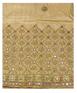 Latest Gold Embroidery blouse material cotton 0.80 meter printed for women unstitched Sri karpaga silk 2025 (0031)