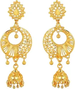 Efulgenz Fashion Jewellery Jhumki Drop Chandbali Dangle Earrings Set