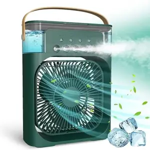 Rivalwilla-portable table top air conditioner | kitchen fans for home cooking | emergency light with fan | duet mini powerful personal table cooling fan | mini air cooler for room cooling