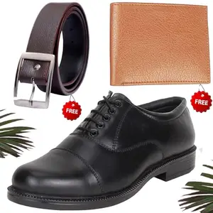 Attractive Formal Shoes/Party Shoes/Shoes Combo with Free Wallet & Belt for Men and Boys (BAZAAR7134_RT-Tan-1008) Multicolor