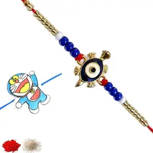 Rakhiya.com Designer Rakhi set of two, Multicolour rakhi, combo of two (set of 2), With Roli Chawal Packet 0655