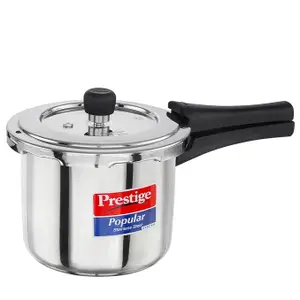 Prestige Popular Svachh Spillage Control Stainless Steel Outer Lid Pressure Cooker, 3 L