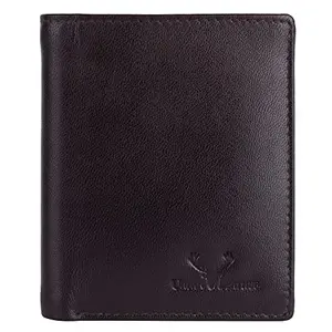 URBAN LEATHER Giovanni RFID Protected Leather Wallet for Men|6 Card Slots| 1 Coin Pocket|2 Currency Slots|1 ID Slot (Brown1)