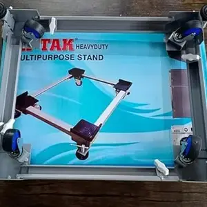 HI-TAK Universal Washing Machine & Refrigerator Stand with Wheels | Adjustable Trolley for Fridge, Top Load WM | Heavy Duty Anti-Vibration Base | Rust-Proof, Rodent-Proof.