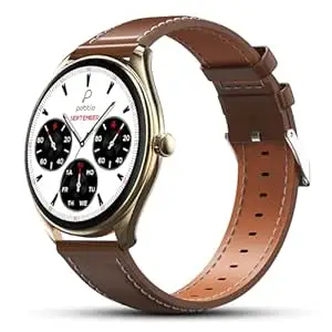 Pebble Royale Legend | 1.43" AMOLED Display | Ultra-Slim Premium Build | Always-On Display | Bluetooth Calling | Health Tracking & Smart Features (Brown)