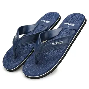 KIXRUN Fashion Slipper, Flip-Flop, Slides and House Slipper for Men's Gents Slippers (Blue, 8)