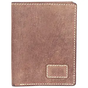 Leatherman Fashion LMN Genuine Leather Unisex Brown Wallet (5 Card Slots)