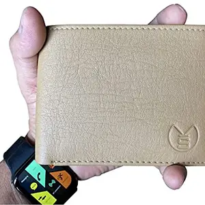 Signova Men's Artificial Leather Wallet (Beige)