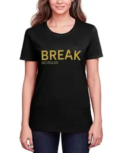 THE BLAZZE Women Regular Round Neck Half Sleeves Dry Fit Jersy Gym Sports T-Shirt L720 0227 (44, BLK_Bnr)