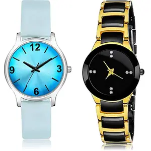 NEUTRON Analogue Analog Blue and Black Color Dial Women Watch - GM353-G208 (Pack of 2)