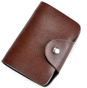 Classic World Men & Women Casual, Formal Black Artificial Leather Card Holder (12 Card Slots) PUPVC-Maroon-CARDHOLDER_CW