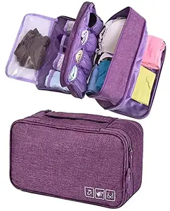 KWQAP Undergarments and Innerwear Storage Case Organiser Travel Pouch Bag | Multicolor