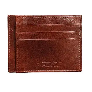 ABYS Genuine Leather Bombay Brown Travel Card Holder||Card Case ||Money Clips||Visiting Card Holder||Pocket Accessories for Men and Women