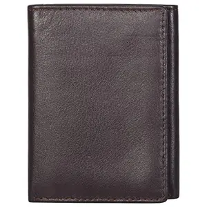LMN Genuine Leather Dark Brown Color Note Case for Men 2632022 (4 Credit Card Slots)