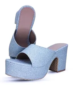 MONAQI Women Open Round Toe Heel Ankle Strap Heel Sandals