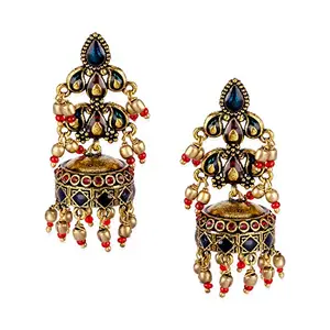Voylla Arabian Nights Antique Jhumka Earrings