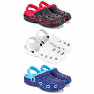 DRACKFOOT-Lightweight Classic Clogs || Sandals with Slider Adjustable Back Strap for Men-Combo(3)-3017-3139-3019-7 Blue