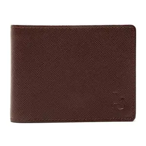 LOUIS STITCH Men's Rosewood Italian Saffiano Leather Wallet RFID Blocking Slim Card Holder Multiple Slots Handcrafted Premium Wallets for Men Boys (Goel) (LSWL-SF-EX-RW)