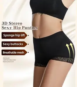 Hip Lift Shorts for Women with Built-in Padding Design No shape35_S Black