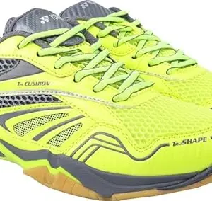 Yonex Court Ace Light 2 Badminton Shoes neon Lime Green/Gun Metal UK-6