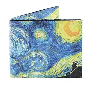Supervek Starry Night Wallet, Van Gogh Paper Slim Wallet for Men Women | Vegan Novelty Van Gogh Gifts, Starry Night Men's Credit Card Wallets | Mens Wallet Purse Gifts for Him Her Boys Gents