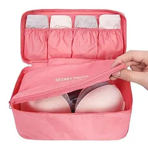 Welofy Travel Organizer Storage Bag for Women's Bra Underwear Lingerie Pouch, Multi Color