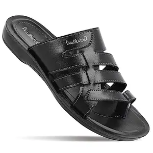 Walkaroo Gents Black Sandal (WG5378) 6 UK