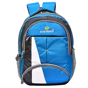 Good Friends Waterproof Polyester Light Blue School/college/Laptop Backpack