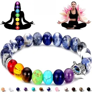 Stone Bracelet for Men and Women Healing Meditation Protection Beads Stone Beads, Success Positive EnergyStone, Crystal Bracelet pack of 1