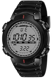 Savoir Digital Watch Shockproof Multi-Functional Automatic Black Strap Waterproof Digital Sports Watch for Men's Kids Watch for Boys - Watch for Men Pack of 1