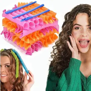 Verbier Hair Curlers Spiral Curls Styling Kit No Heat Hair Curlers,Hair Rollers Wave Styles,Heatless Spiral Curlers for Women Girls Short Long Hair Styling Tools for Girls Set of 18