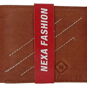 NEXA FASHION Men's Brown Genuine Leather Wallet