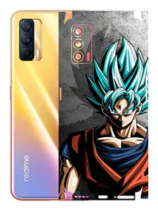 AtOdds AtOdds - Realme X7 Mobile Back Skin Rear Screen Guard Protector Film Wrap (Coverage - Back+Camera+Sides) (Goku)