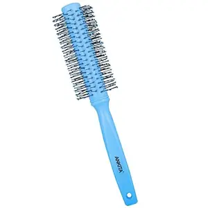 Ankita Round Hair Brush with Nylon Bristle|Brush With Strong and Flexible Bristles|For Grooming, Straightening, Smoothing, Detangling Hair, Ideal for Men & Women|Colors May Vary (B72 Color)
