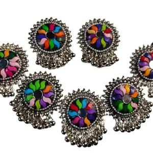 OM COLLECTIONS traditional Ethnic & Fashion Style German Silver Set Necklace Set For Women (Multi)