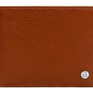 eske AUDE Men's Two Fold Wallet RFID 6 Card Holders (Cognac Cosmos)