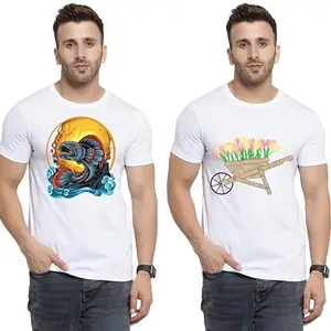 SST - Where Fashion Begins | DP-5869 | Polyester Graphic Print T-Shirt | for Men & Boy | Pack of 2