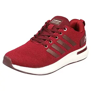 ABROS Men's Hunter ASSG0123B Running Shoes -Maroon/White -9UK