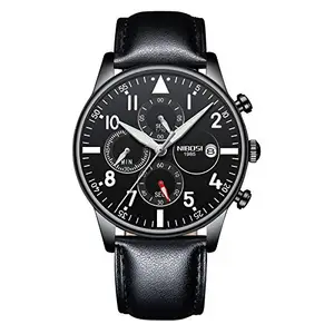 NIBOSI Chronograph Men's Watch (Black Colored Strap)