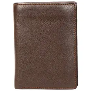 Leatherman Fashion LMN Genuine Leather Unisex Dark Brown Wallet 6 Card Slots