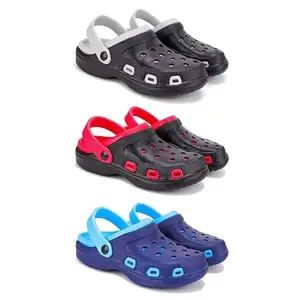 WINGSCRAFT Lightweight Classic Clogs || Sandals with Slider for Men-Combo(3)-3018-3017-3019-10 Blue