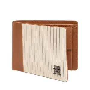 TOMMY HILFIGER Wallet of Men, Off White+tan, Small, Woodlawn | Wallet for Men Leather Original
