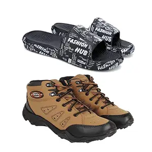 BERSACHE Chappal for Men | Perfect Flip-Flops for Men (Multicolour) (Pack of 2) Combo(MPP)-1875-397