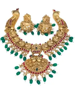 Moksha Art Women No Metal Type No Gemstone Classic Jewellery Set (Multicolour) |1195